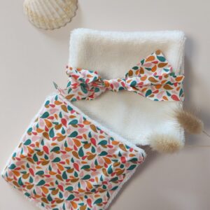 Lot de 5 lingettes lavables en éponge de bambou écru – Douces et réutilisables